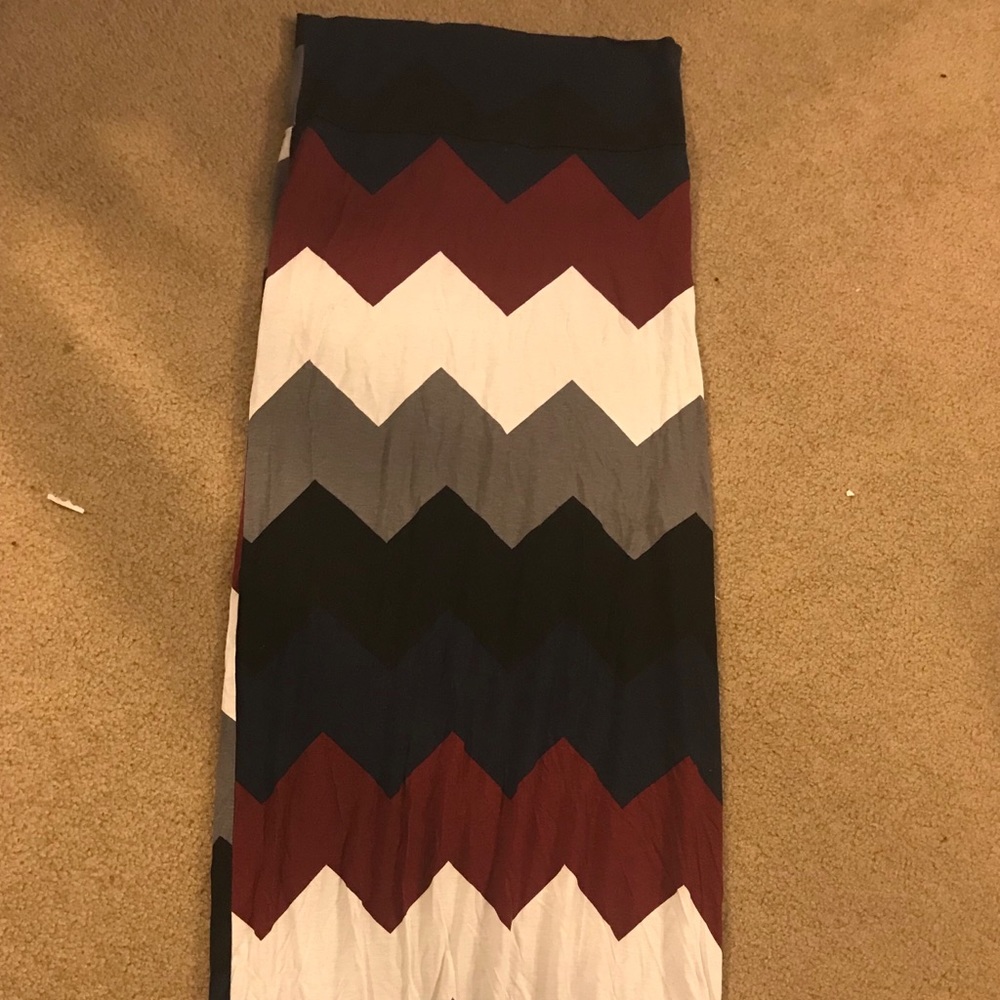 Chevron maxi skirt